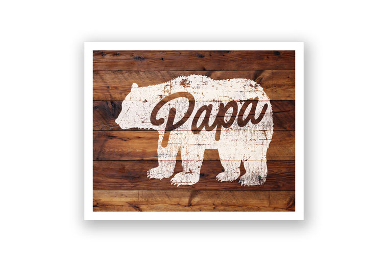 Wooden Wall Art - Papa Bear