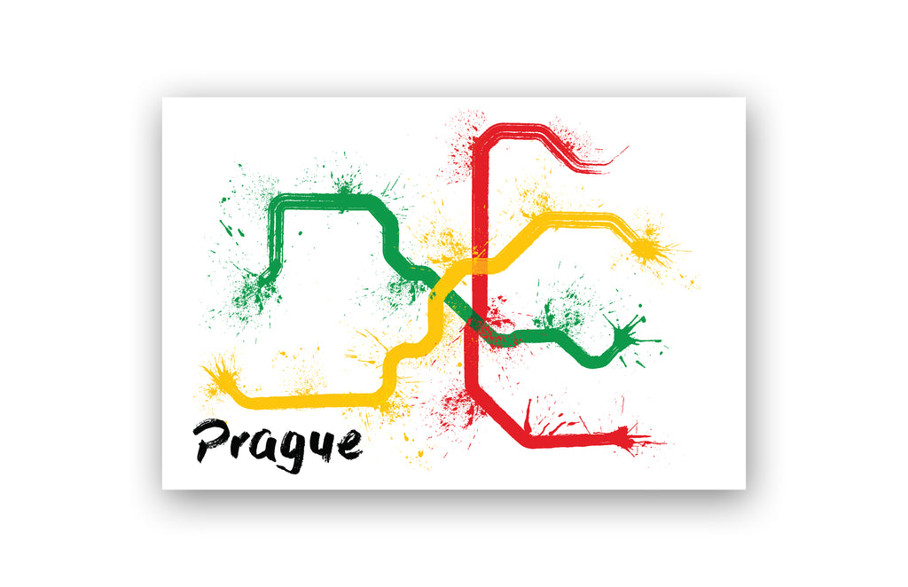 World Splatter Railroad Map Prague