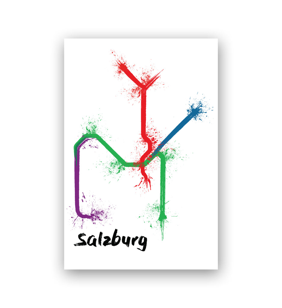 World Splatter Railroad Map Salzburg