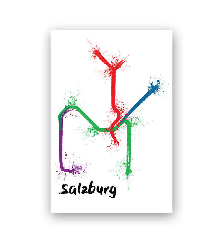 World Splatter Railroad Map Salzburg