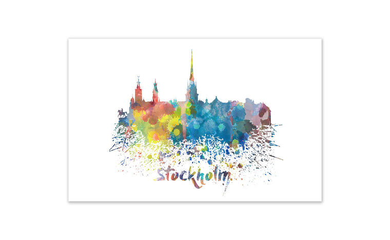 World Watercolor Skyline - St. Petersburg