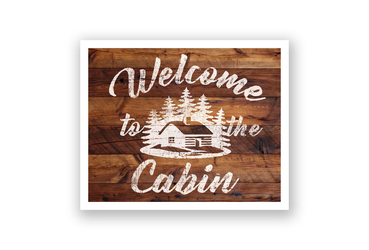 Wooden Wall Art - Welcome to the Cabin