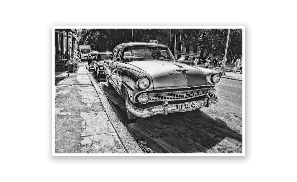 Black and White Classic Car