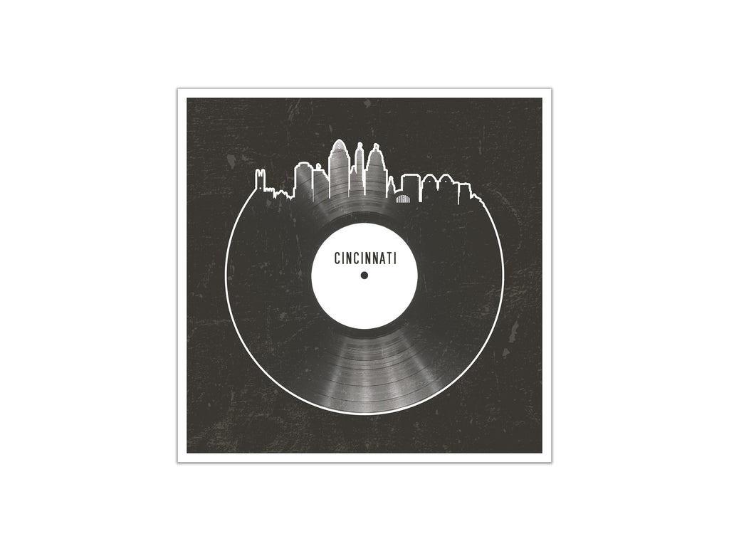 Vinyl Record Skyline - Cincinnati