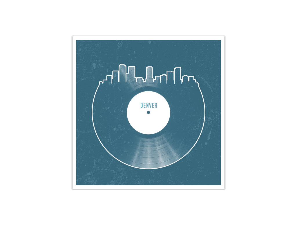 Vinyl Record Skyline - Denver