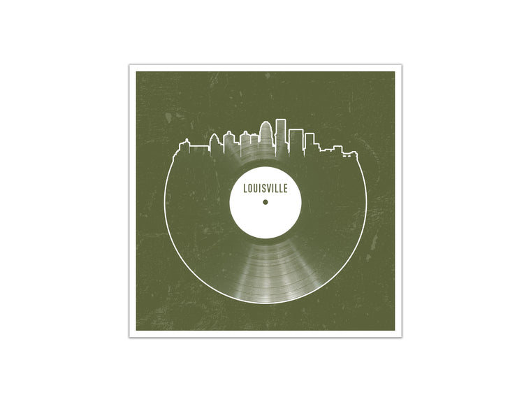 Vinyl Record Skyline - Louisville