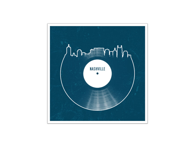 Vinyl Record Skyline - Nashville